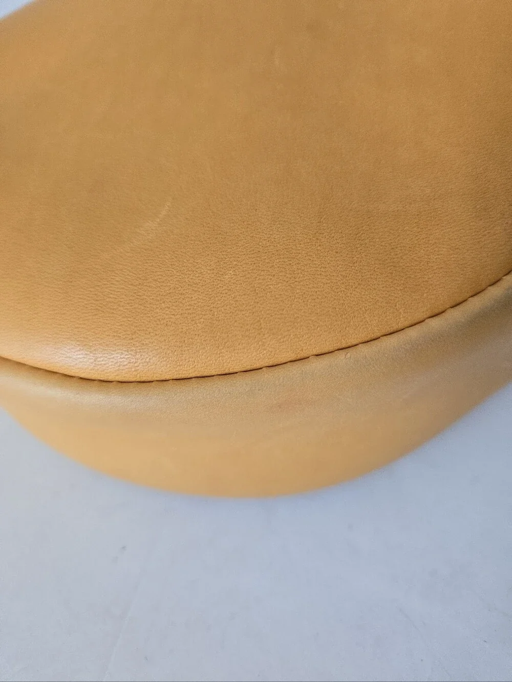 Portland Leather Round Crossbody in Yellow Tan 9”